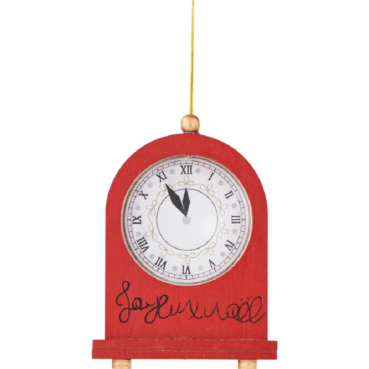 Horloge de Noël à suspendre rouge
