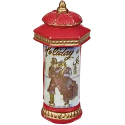 Kiosque de Noël rouge en résine