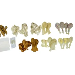 Kit arche à ballons or et argent 95 pièces