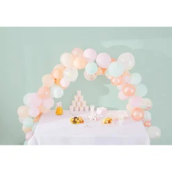 Kit arche ballon blanc rose 98 pièces