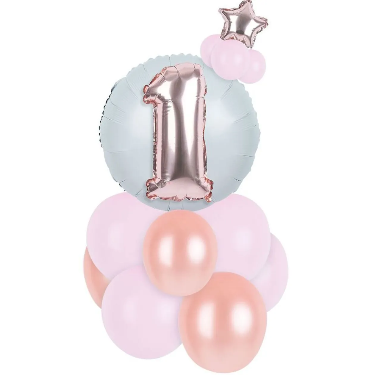 Kit ballon chiffre 1 bleu ou rose