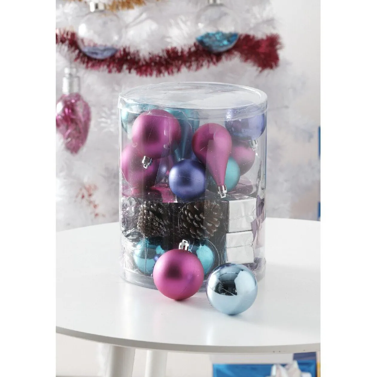 Kit décoration violette pour sapin X 40