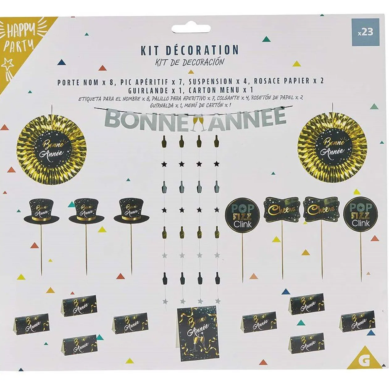 Kit de décoration spécial Nouvel an x 23
