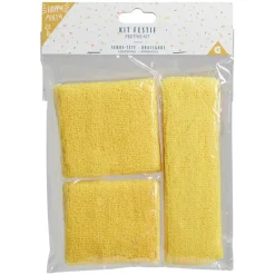 Kit festif 2 bandeaux de poignet et 1 de tête - 4 coloris
