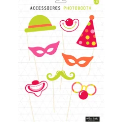 Kit festif photobooth multicolore 12 pcs