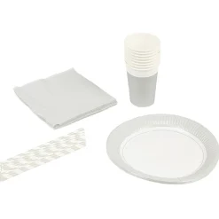 Kit jetable 32 pièces gris