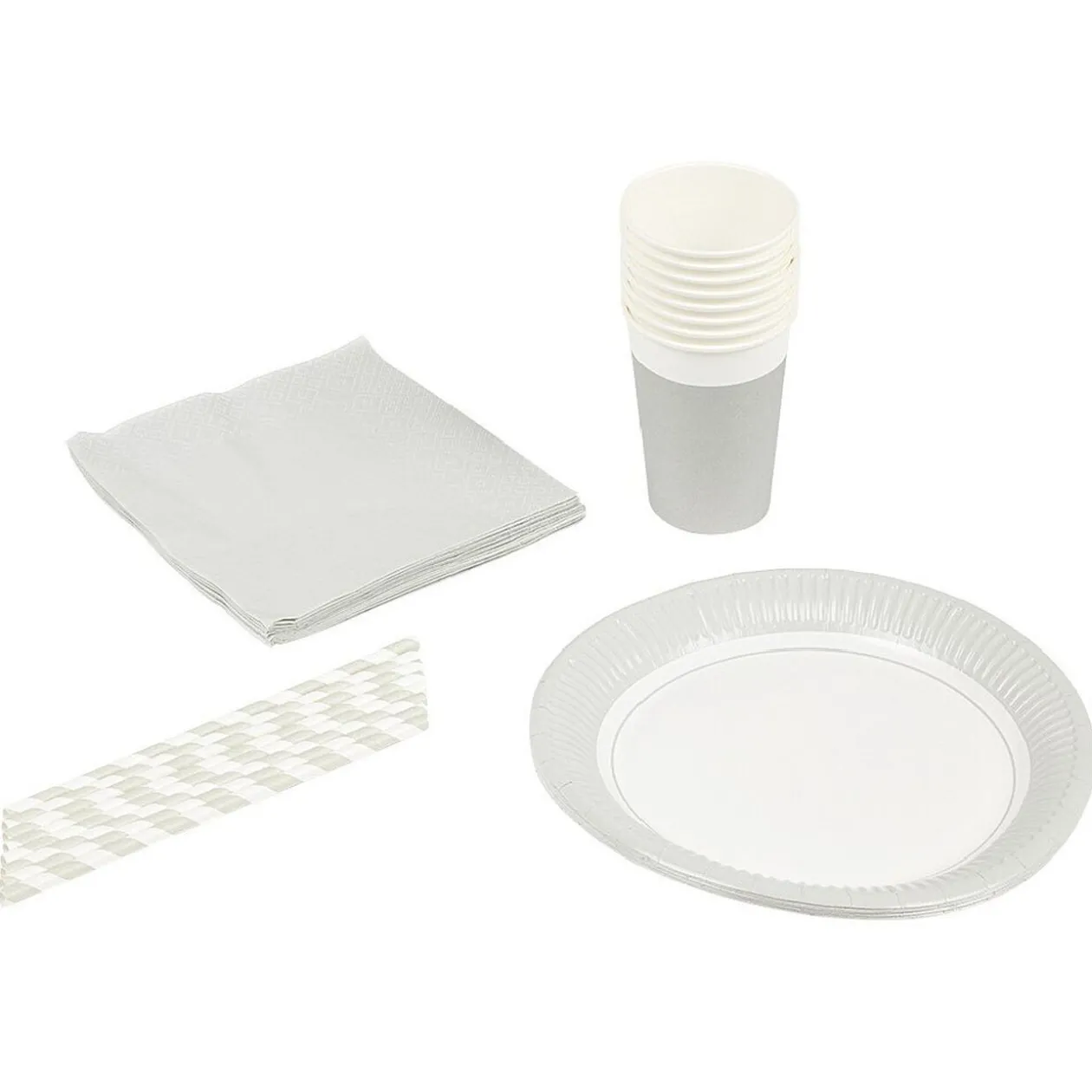 Kit jetable 32 pièces gris