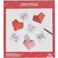 Kit origami 6 coeurs avec messages personnalisés