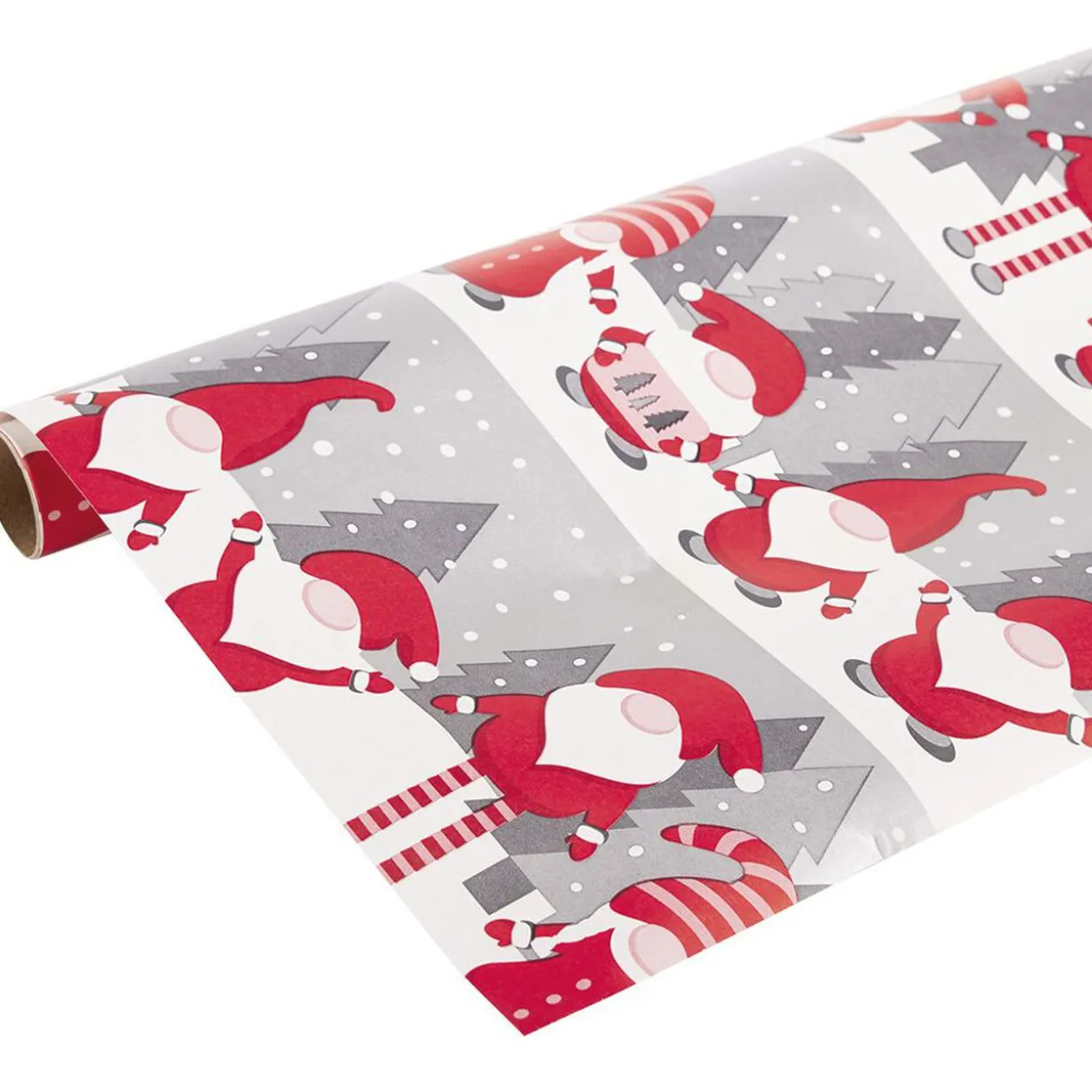 Kit papier cadeau x4 bolduc x2 noeud x7 motif tradition