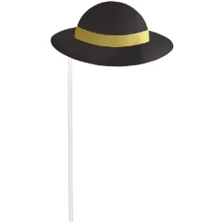 Kit photo booth noir et doré 10 pièces