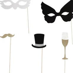 Kit photo booth nouvel an 15 pièces