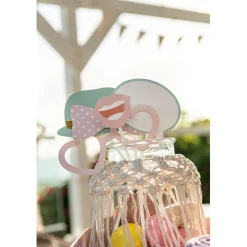 Kit photo booth rose, vert et doré 10 pièces