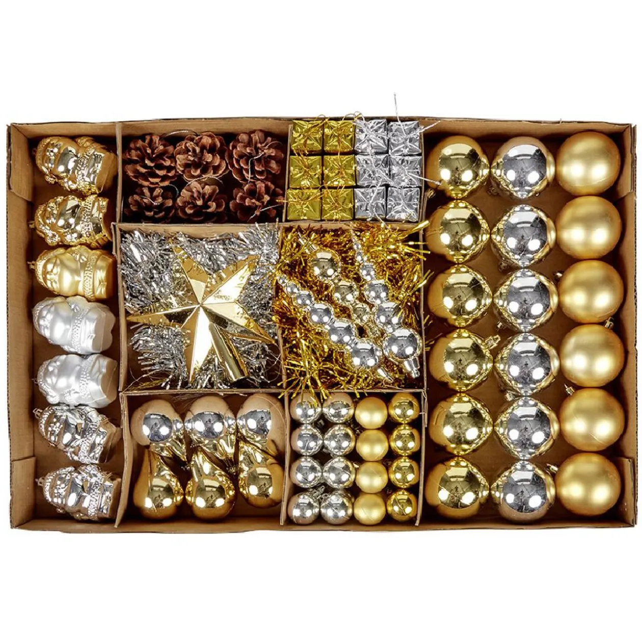 Kit pour sapin de Noël sujet à suspendre doré x100