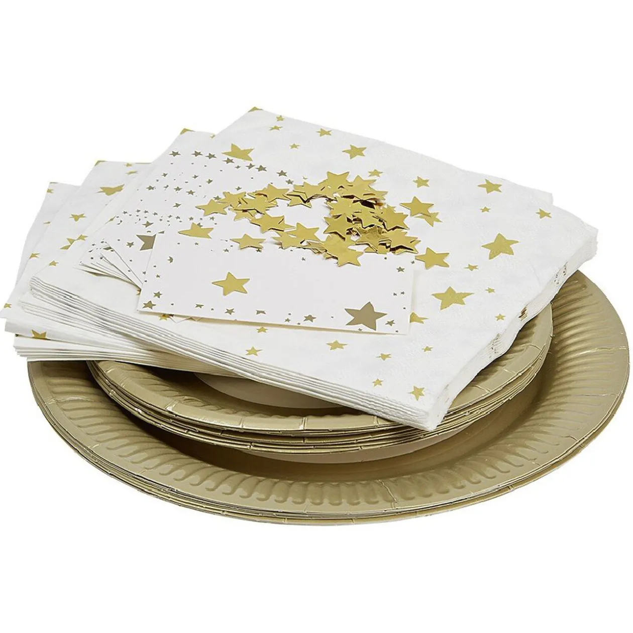 Kit vaisselle jetable 10 personnes Fin d'année