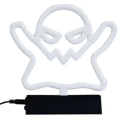 Lampe néon Halloween fantôme jaune et violet 21xH21cm