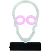 Lampe néon Halloween tête de mort 15xH23,5cm