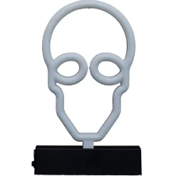 Lampe néon Halloween tête de mort 15xH23,5cm