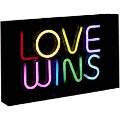 Lampe néon LOVE WINS 30x4,5xH15cm