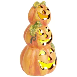 Lanterne citrouille Halloween orange x3