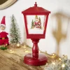 Lanterne de Noël animé et musical décor Père-Noël H32cm