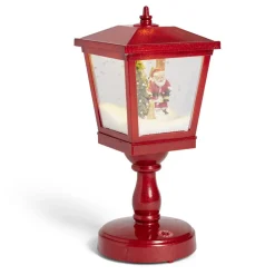 Lanterne de Noël animé et musical décor Père-Noël H32cm