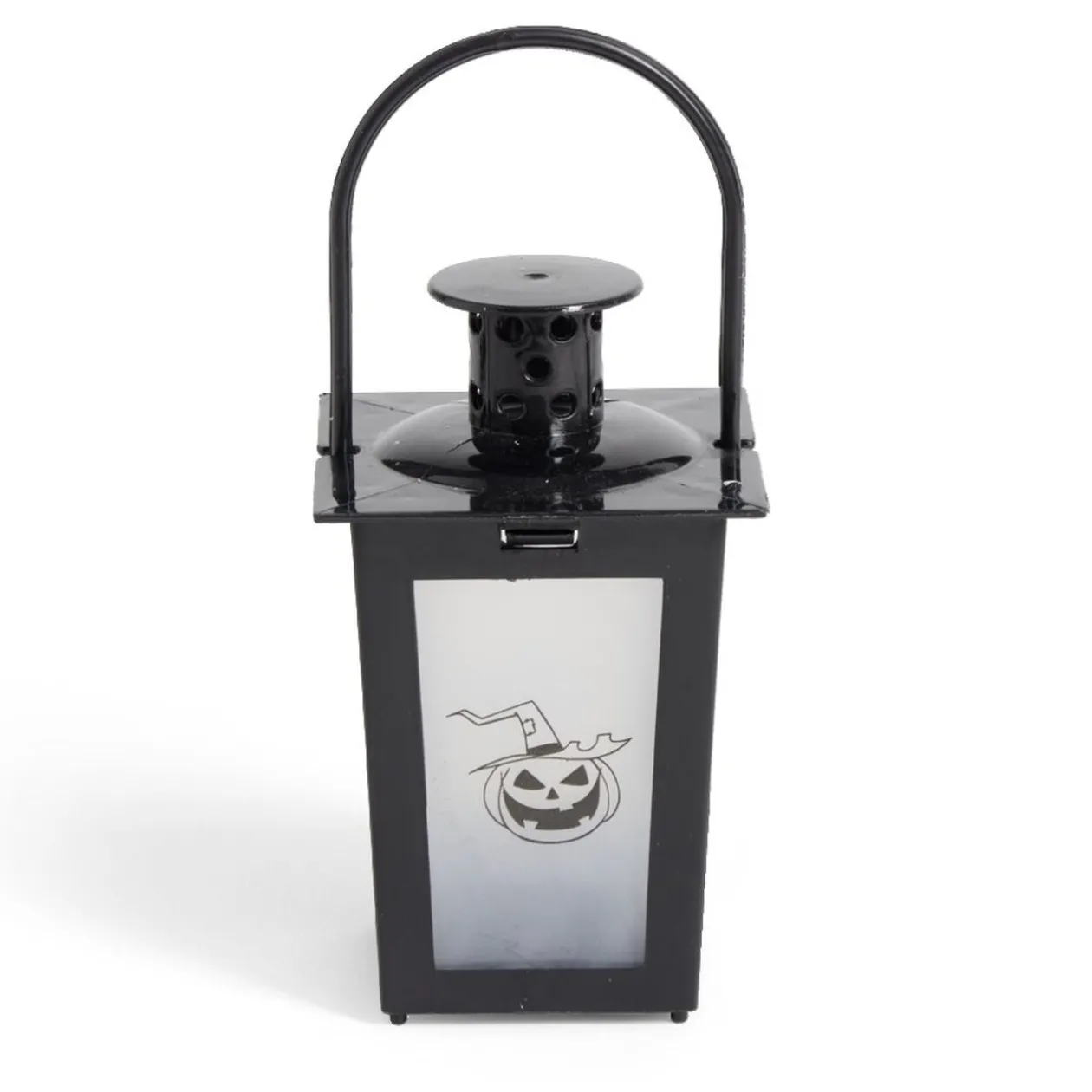 Lanterne LED Halloween animée à piles 7,4x7,4xH15,5cm