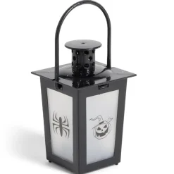 Lanterne LED Halloween animée à piles 7,4x7,4xH15,5cm