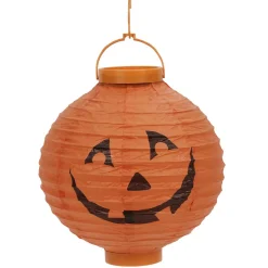 Lanterne lumineuse Halloween à suspendre ronde en papier