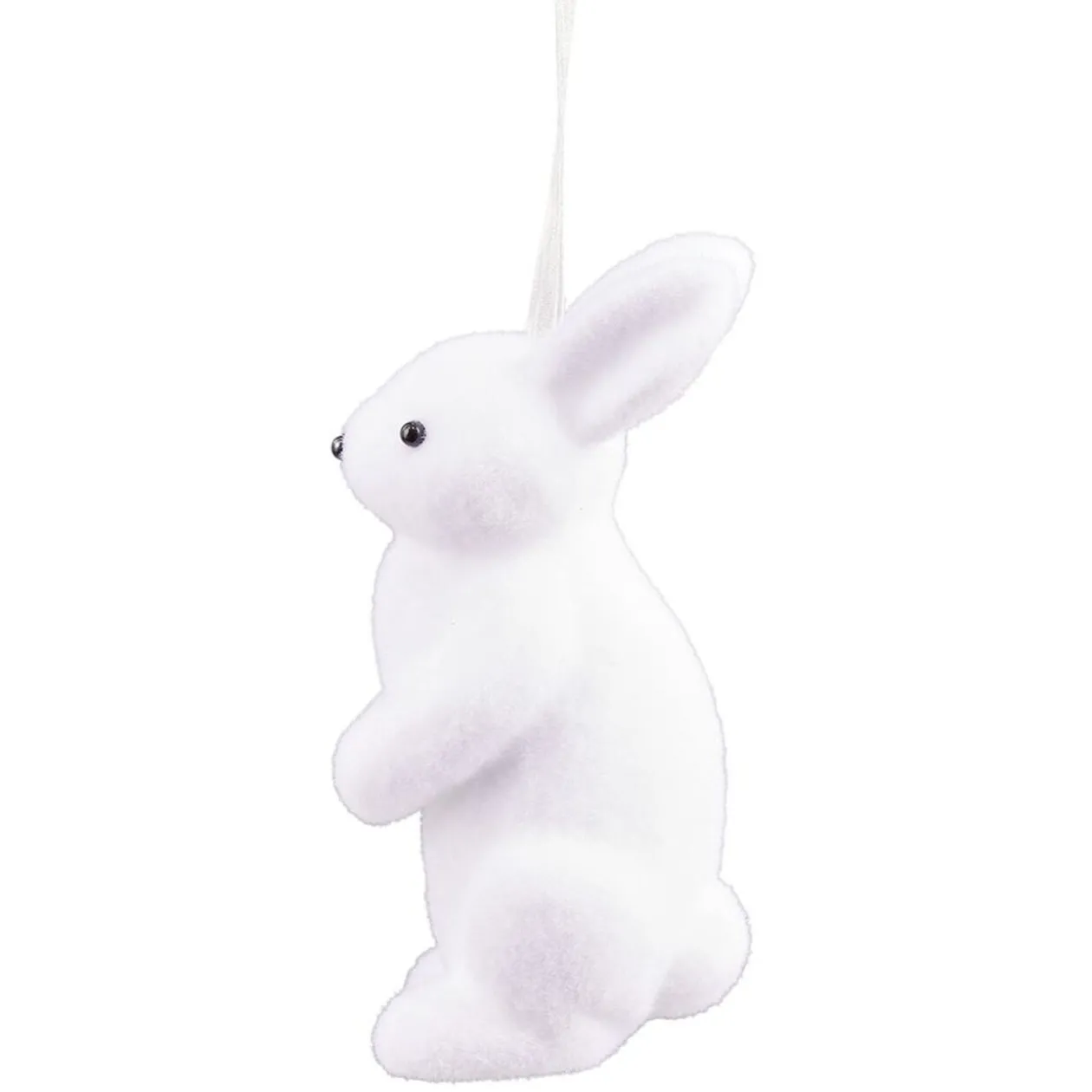 Lapin à suspendre blanc H10cm