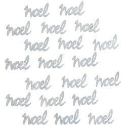 Lettre Noël à poser argent x20