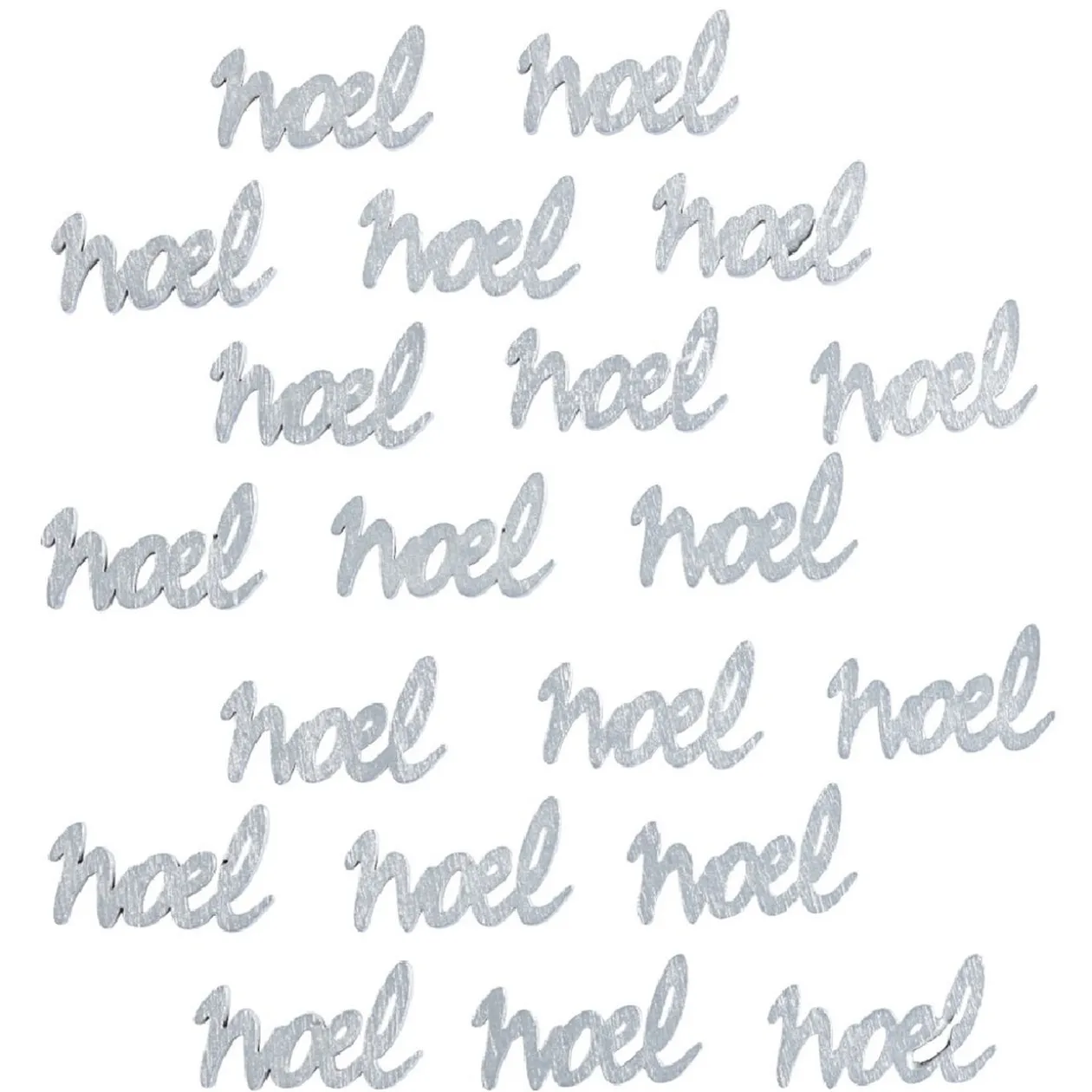 Lettre Noël à poser argent x20