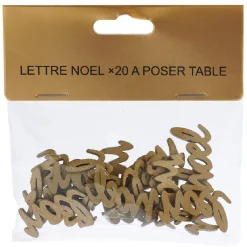 Lettre Noël à poser or x20