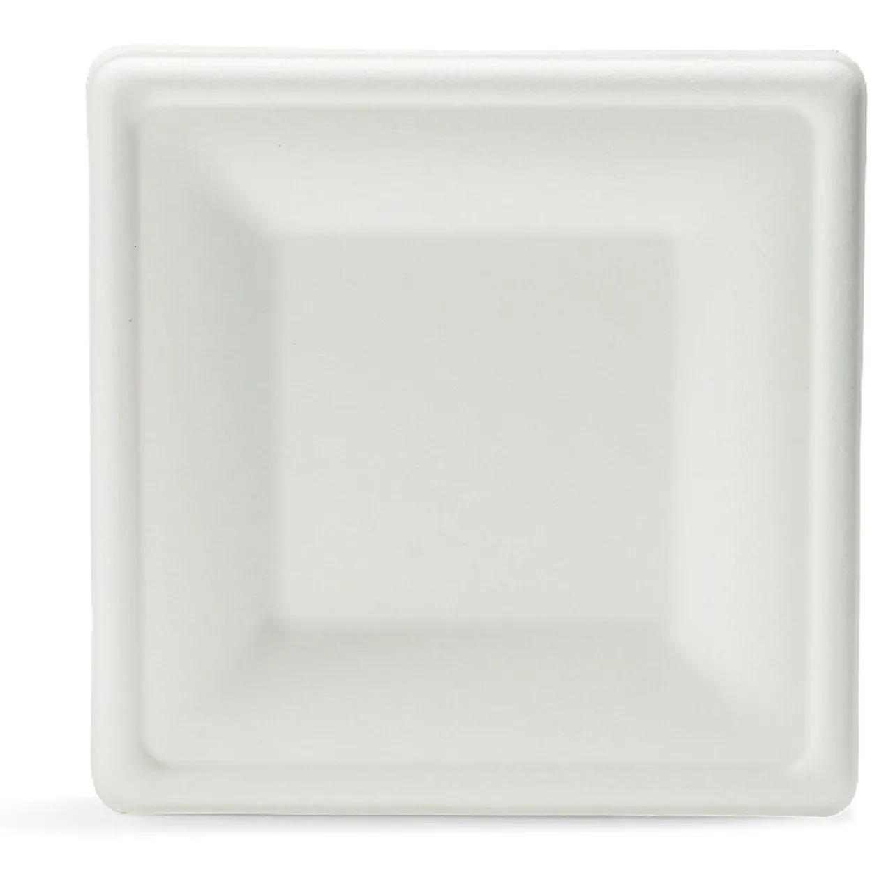 Lot de 12 assiettes à dessert carrées en canne à sucre