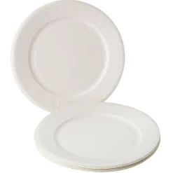 Lot de 20 assiettes en carton blanc Ø27 cm