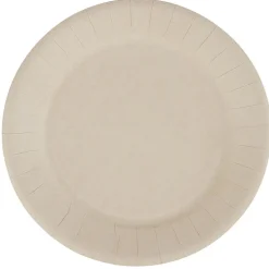 Lot de 10 assiettes en carton uni lin Ø23 cm