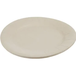 Lot de 10 assiettes en carton uni lin Ø18 cm