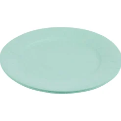 Lot de 10 assiettes en carton vert d'eau Ø18 cm