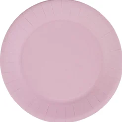 Lot de 10 assiettes en carton rose confetti Ø23 cm