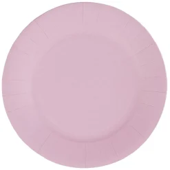 Lot de 10 assiettes en carton rose confetti Ø18 cm