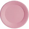 Lot de 10 assiettes en carton rose nude Ø23 cm
