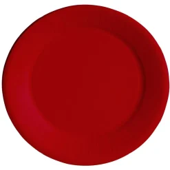 Lot de 50 assiettes en carton rouge Ø18 cm
