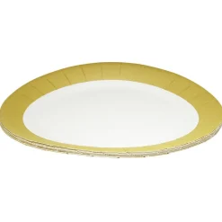 Lot de 10 assiettes en carton Ø23 cm doré