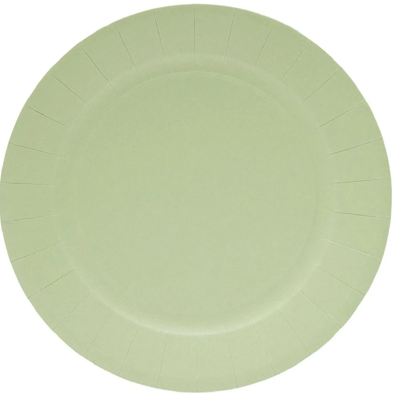 Lot de 10 assiettes en carton Ø23cm vert olive