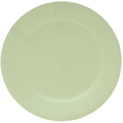 Lot de 10 assiettes en carton Ø18cm vert olive