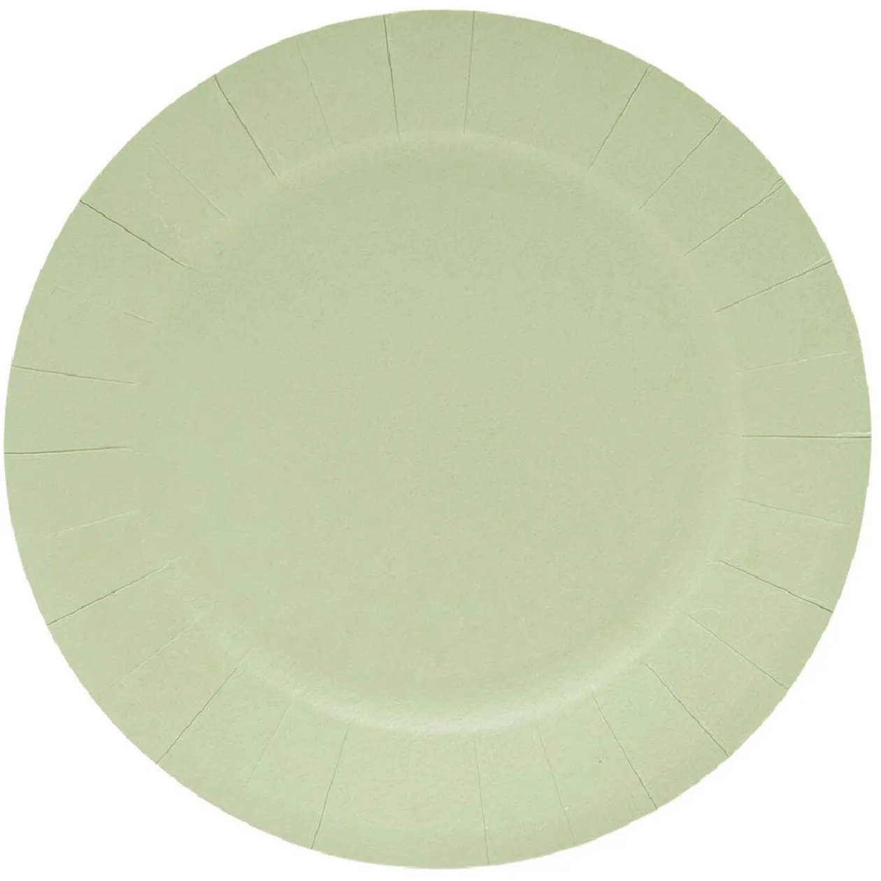 Lot de 10 assiettes en carton Ø18cm vert olive