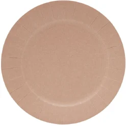 Lot de 10 assiettes en carton Ø18cm rose