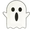 Lot de 8 assiettes en carton Ø23cm design fantôme Halloween