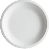Lot de 6 assiettes en plastique blanc