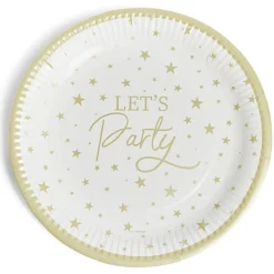 Lot de 8 assiettes Let's Party carton Ø23cm