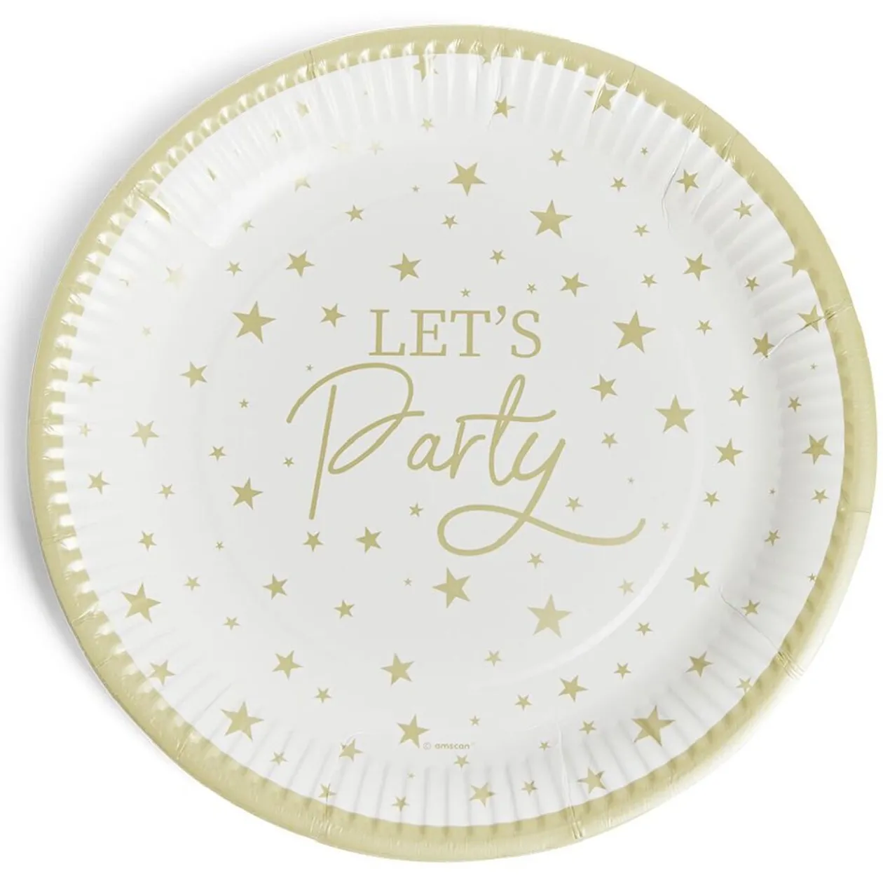 Lot de 8 assiettes Let's Party carton Ø23cm